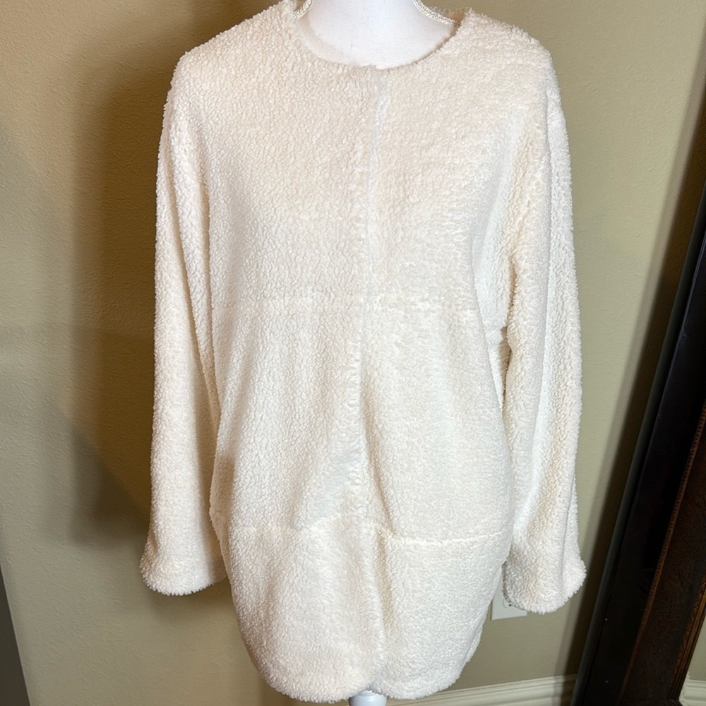 Kate & Sam Women's White Fleece Jacket size large - Picture 5 of 10